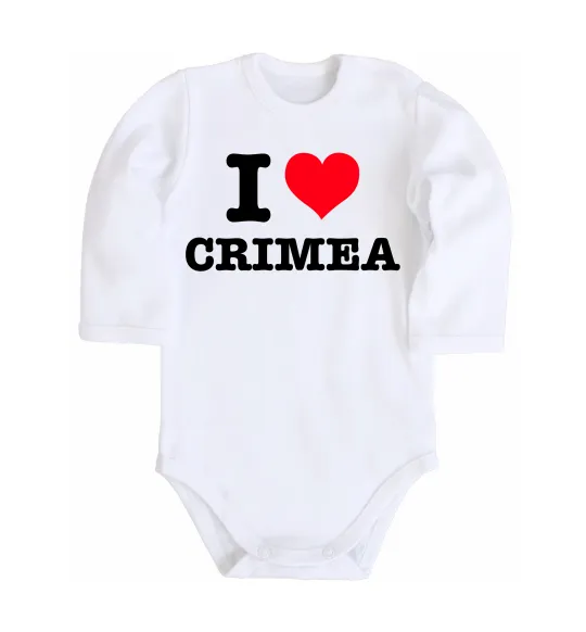Детский боди I love Crimea Белый фото