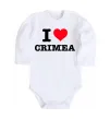 Детский боди I love Crimea Белый фото