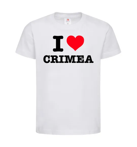Детская футболка I love Crimea Белый фото