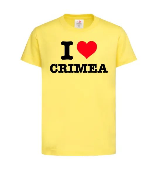 Детская футболка I love Crimea Лимонный фото