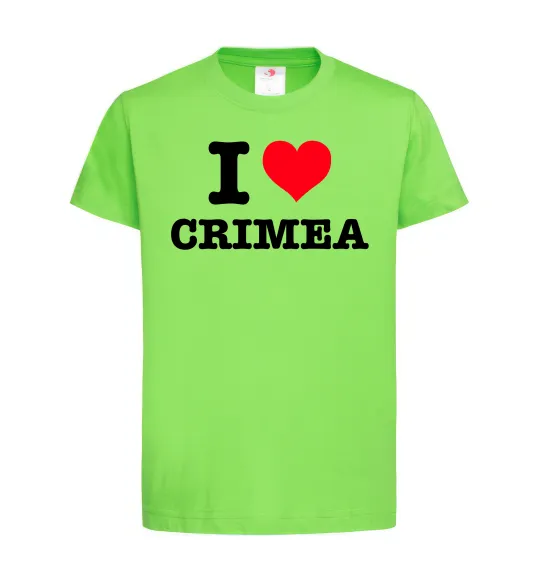 Детская футболка I love Crimea Лаймовый фото