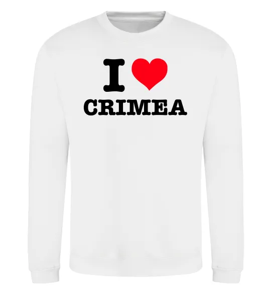 Свитшот I love Crimea Белый фото