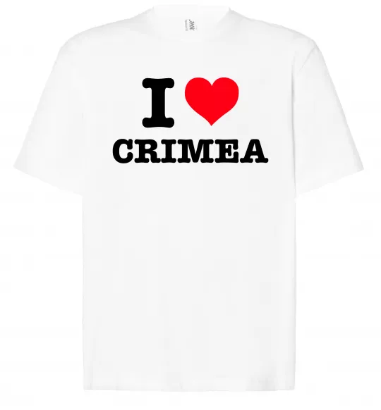 Футболка Оверсайз I love Crimea Білий фото