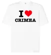 Футболка Оверсайз I love Crimea Білий фото