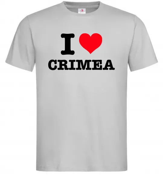 Чоловіча футболка I love Crimea Сірий фото