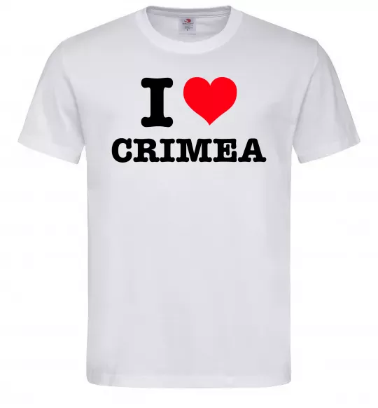 Чоловіча футболка I love Crimea Білий фото