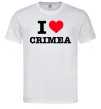 Чоловіча футболка I love Crimea Білий фото