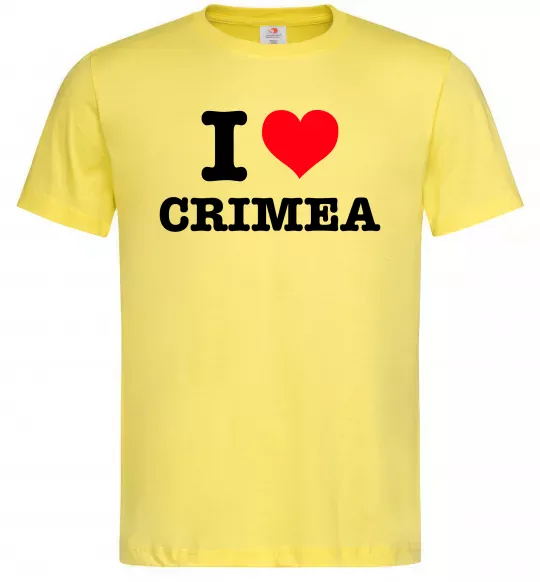 Чоловіча футболка I love Crimea Лимонний фото