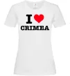 Женская футболка I love Crimea Белый фото
