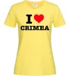 Женская футболка I love Crimea Лимонный фото