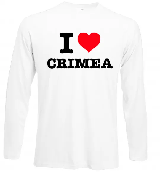 Лонгслив I love Crimea Белый фото