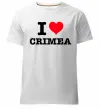 Чоловіча преміум футболка I love Crimea Білий фото