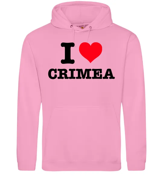 Женская толстовка (худи) I love Crimea Розовый фото