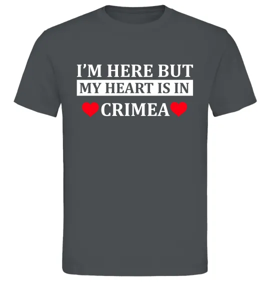Мужская футболка My heart in Crimea Графит фото