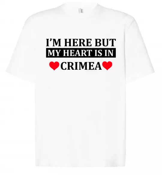 Футболка Оверсайз My heart in Crimea Белый фото