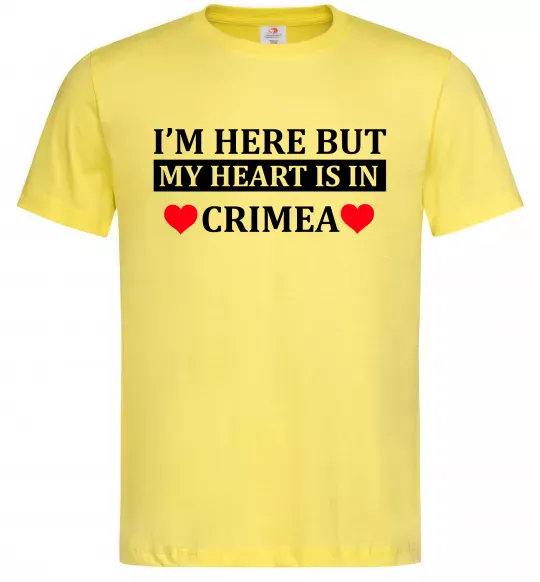 Мужская футболка My heart in Crimea Лимонный фото