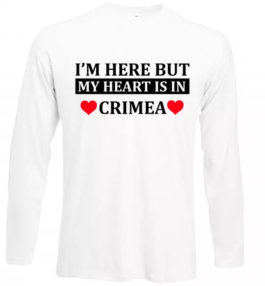 Лонгслив My heart in Crimea Белый фото