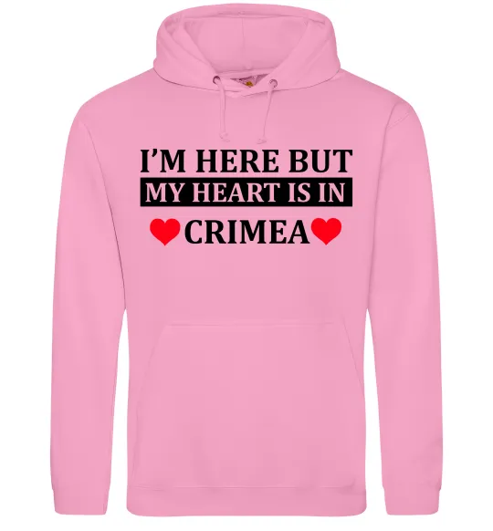 Женская толстовка (худи) My heart in Crimea Розовый фото