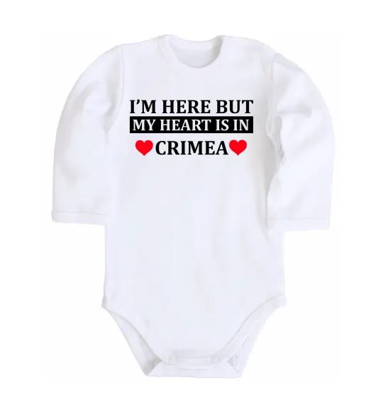 Детский боди My heart in Crimea Белый фото