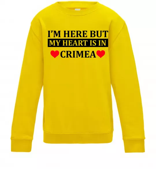 Детский Свитшот My heart in Crimea Солнечно желтый фото