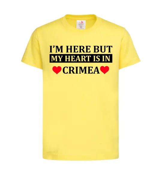 Детская футболка My heart in Crimea Лимонный фото
