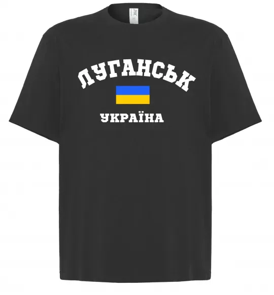 Футболка Оверсайз Луганськ Україна Черный фото