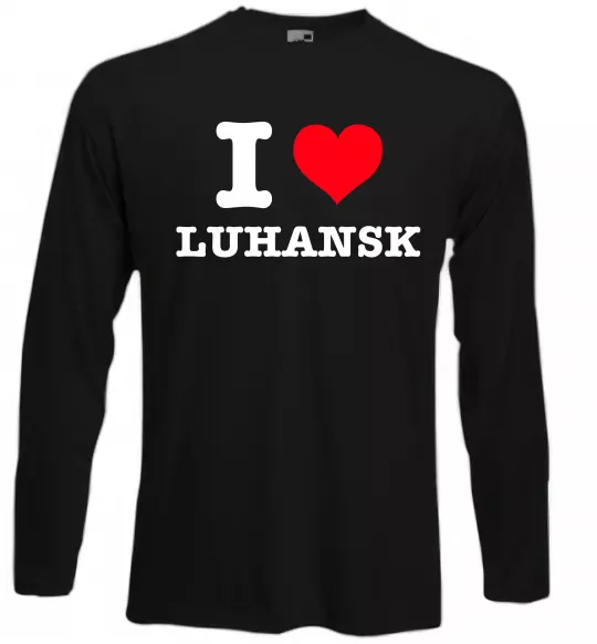 Лонгслив I love Luhansk Черный фото