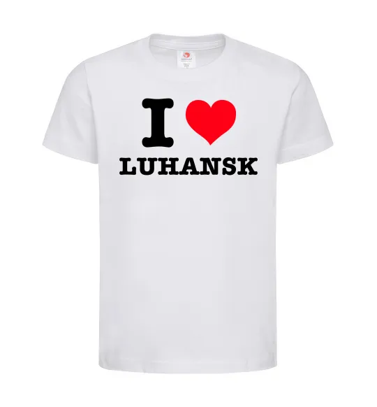 Дитяча футболка I love Luhansk Білий фото
