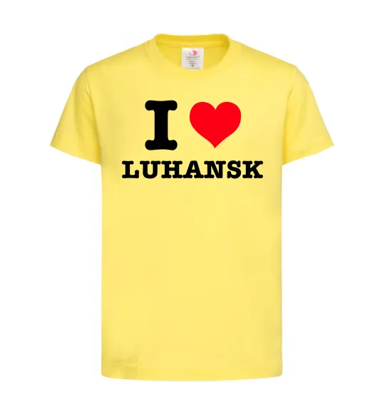 Дитяча футболка I love Luhansk Лимонний фото