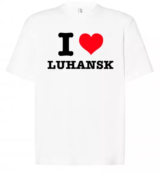 Футболка Оверсайз I love Luhansk Белый фото
