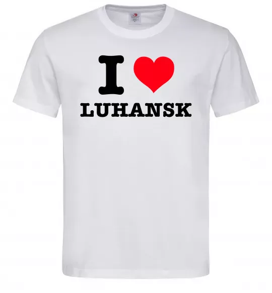 Мужская футболка I love Luhansk Белый фото