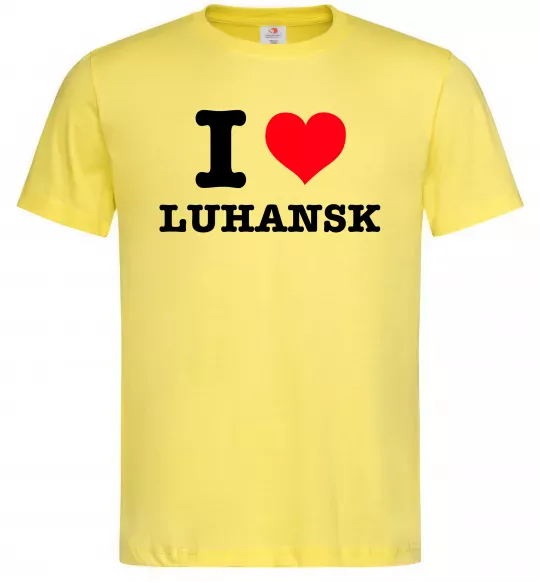 Мужская футболка I love Luhansk Лимонный фото