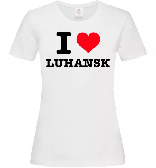 Жіноча футболка I love Luhansk Білий фото