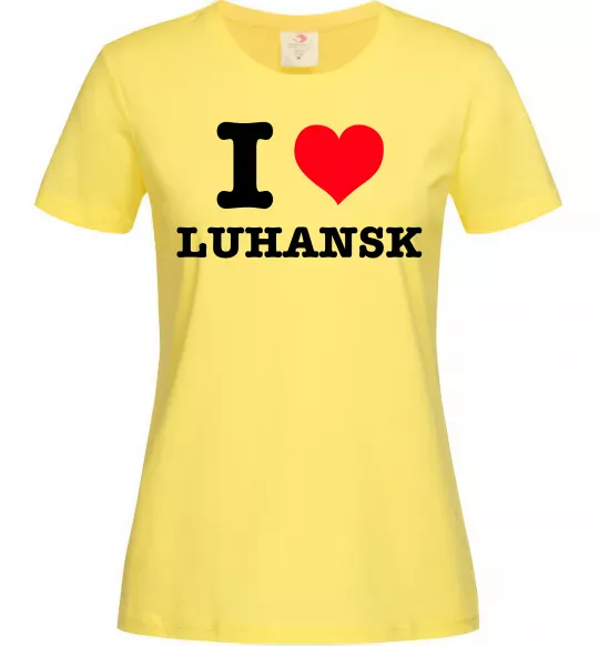 Жіноча футболка I love Luhansk Лимонний фото