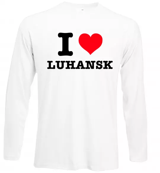 Лонгслив I love Luhansk Белый фото