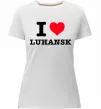 Жіноча преміум футболка I love Luhansk Білий фото