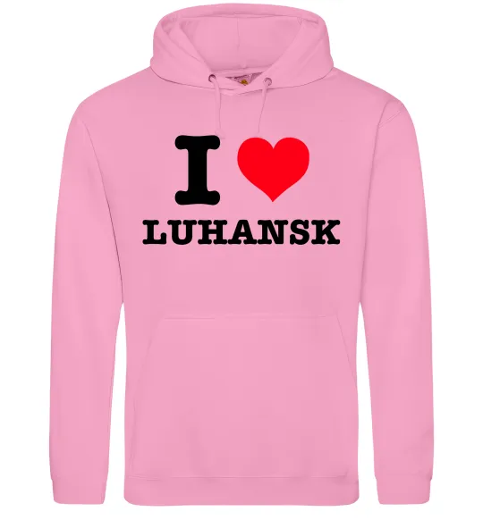 Женская толстовка (худи) I love Luhansk Розовый фото