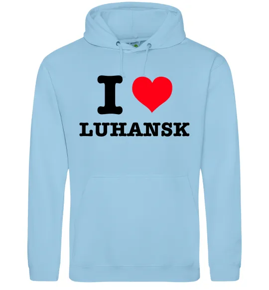 Женская толстовка (худи) I love Luhansk Голубой фото