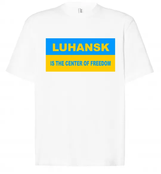 Футболка Оверсайз Luhansk center of freedom Белый фото