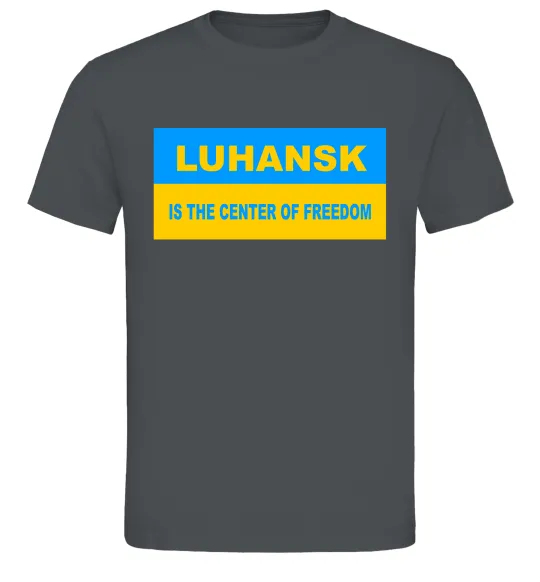 Чоловіча футболка Luhansk center of freedom Графіт фото