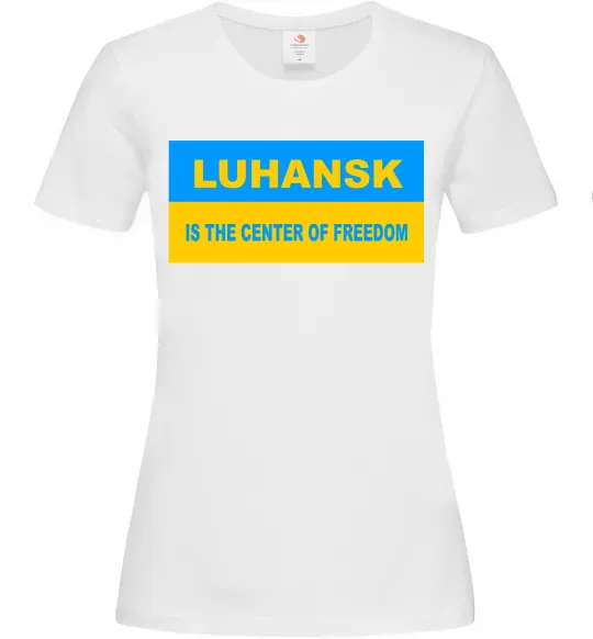 Женская футболка Luhansk center of freedom Белый фото