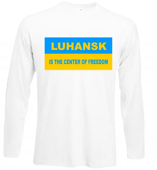Лонгслів Luhansk center of freedom Білий фото