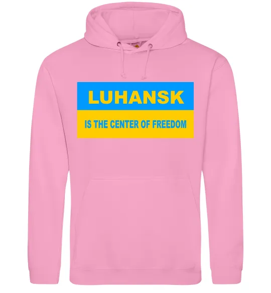 Чоловіча толстовка (худі) Luhansk center of freedom Рожевий фото