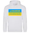 Чоловіча толстовка (худі) Luhansk center of freedom Сірий меланж фото