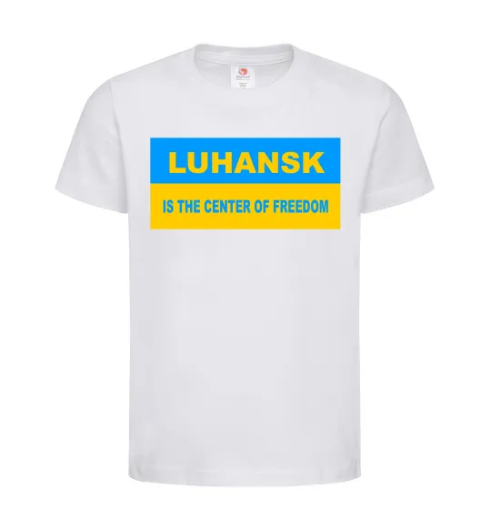 Дитяча футболка Luhansk center of freedom Білий фото