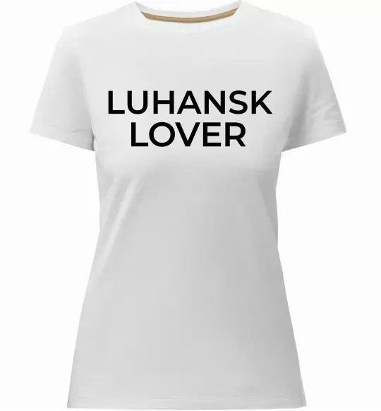 Жіноча преміум футболка Luhansk lover Білий фото