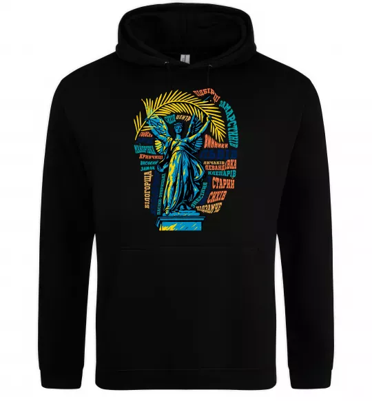 Жіноча толстовка (худі) Львів райони Чорний фото