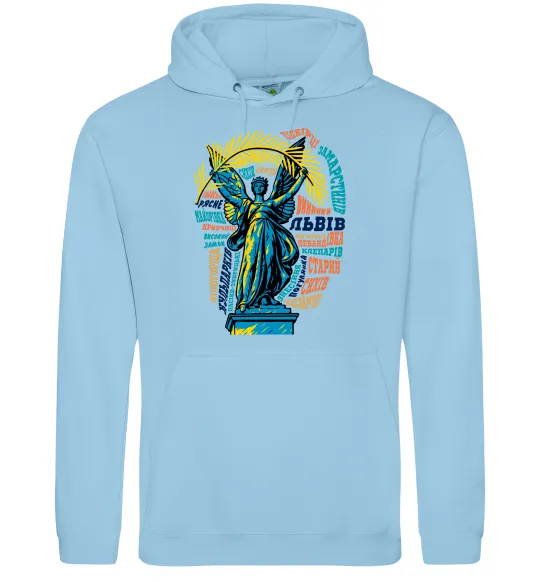 Женская толстовка (худи) Львів райони Голубой фото