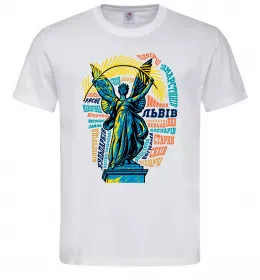 Чоловіча футболка Львів райони Білий фото