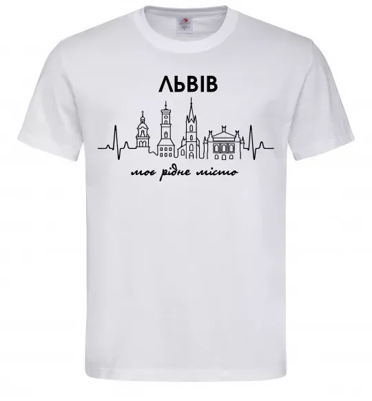 Чоловіча футболка Львів моє рідне місто Білий фото
